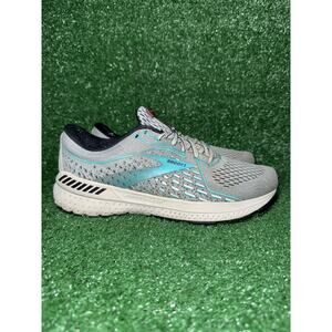 Brooks Adrenaline GTS 21‎ Mens 9 Womens 10.5 Grey Teal Running Shoes Sneakers